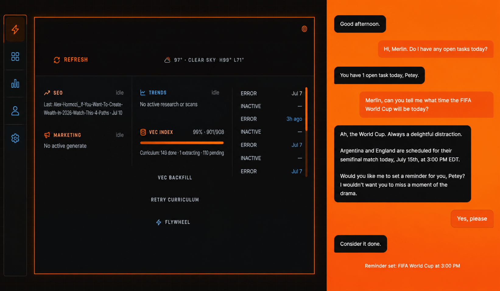 SIGNAL OS interface